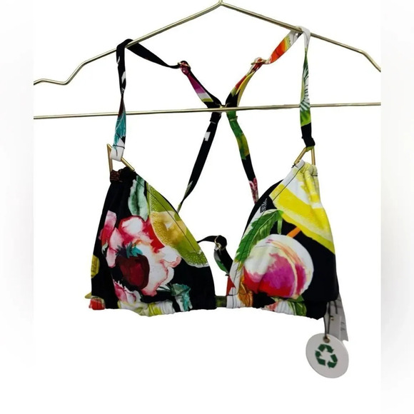 Women's Bikini Top Tropical Fruit material Swiminista x Christian Lacroix - Picture 2 of 5